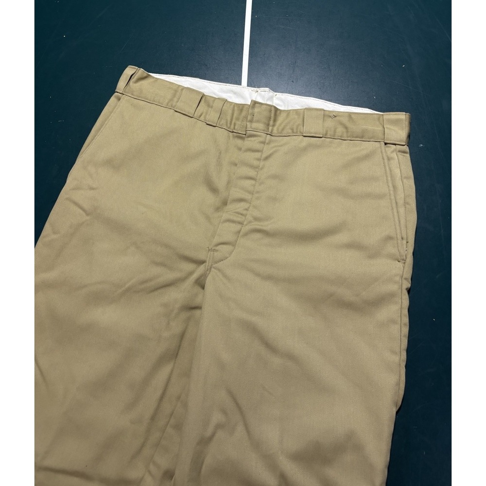 Vintage 70s Dickies Chino Work Pants Plaid Flannel Lined Men's 36x28 Talon Rare - Picture 3 of 16